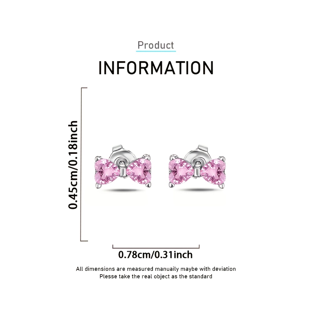 Women's Shimmering Pink Butterfly Stud Earrings